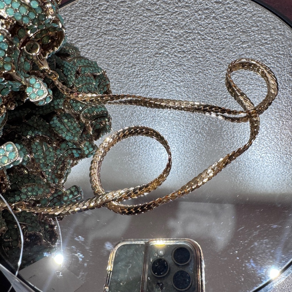 Crystal‎ Flower Aqua Marine Clutch Evening Bag - Picture 11 of 14